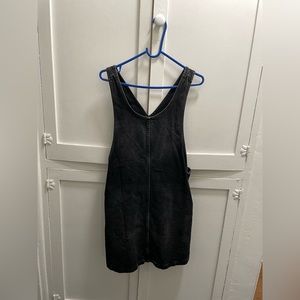 Frank & Oak black denim mini dress with pockets size S
